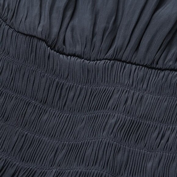 Ramy Brook | US L | Paris Sleeveless High-Neck Drop-Waist Mini Dress | Navy - Picture 5 of 9